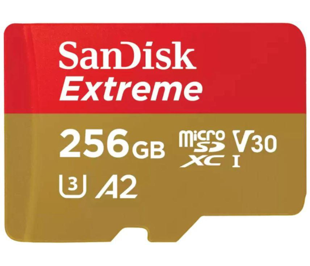 Sandisk 256GB microSDXC Extreme 190MB/s A2 C10 V30 UHS-I U3 - 1058579 - zdjęcie